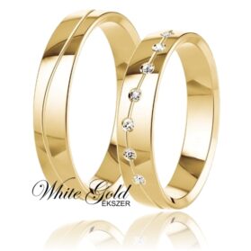 sárga arany karikagyűrű, jegygyűrű